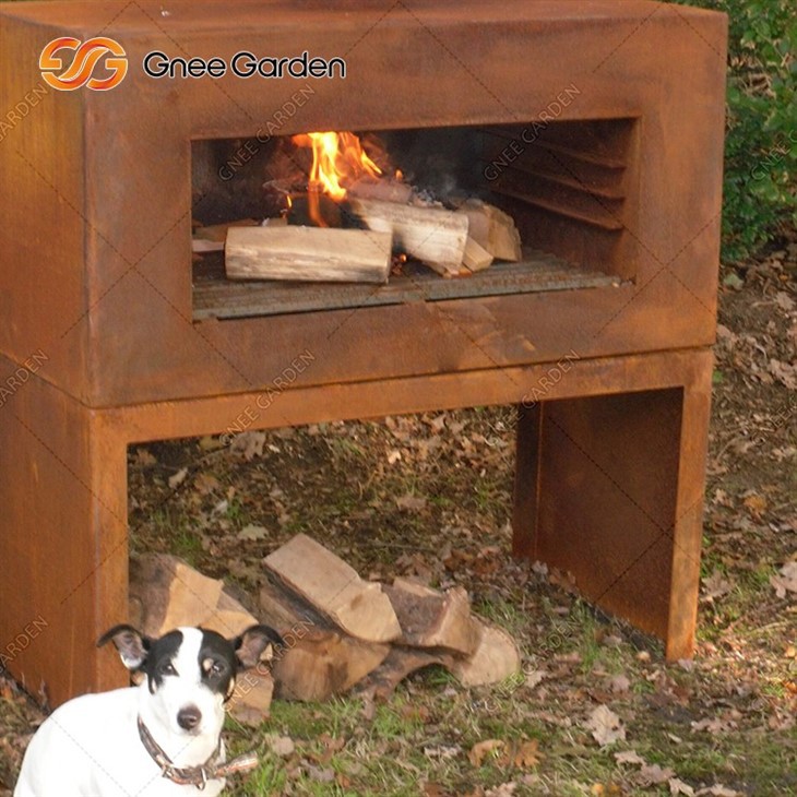 Assembly Corten Steel Rusty Round Barbecue Simple Metal Fire Pit