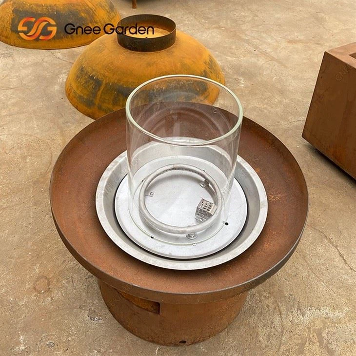 Corten Steel Firepits Outdoor Metal Propane Fire Pit