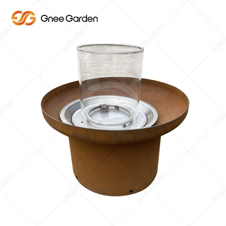Corten Steel Firepits Outdoor Metal Propane Fire Pit