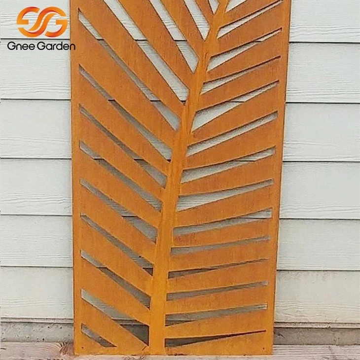 Garden landscape corten steel screen panel1