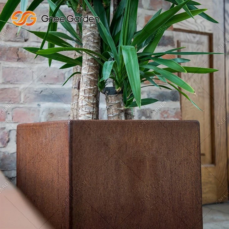 High Quantity Rust Corten Steel Flowerpots