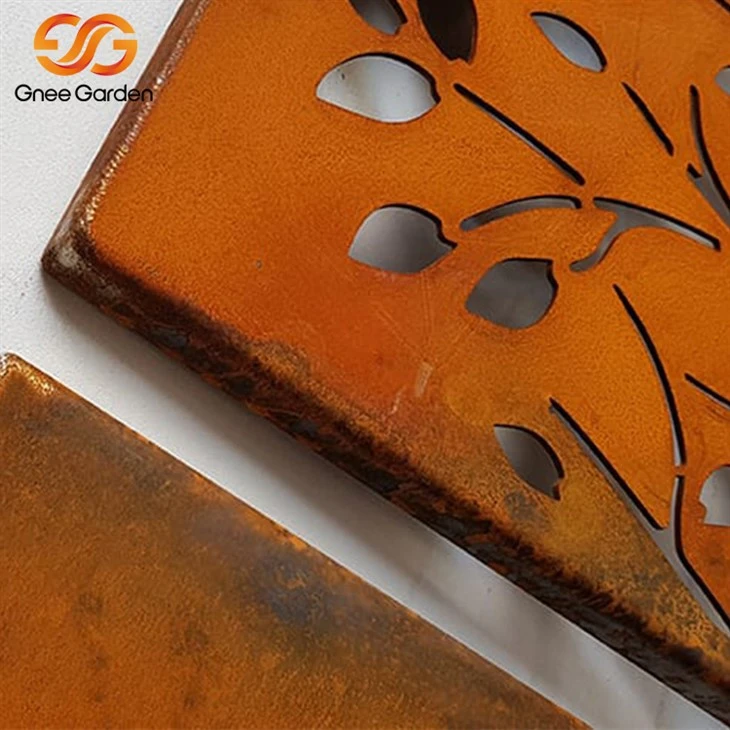 Laser Cut Corten Steel Garden Privacy Screen