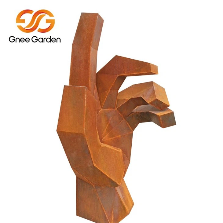 Corten outdoor garden sculpture