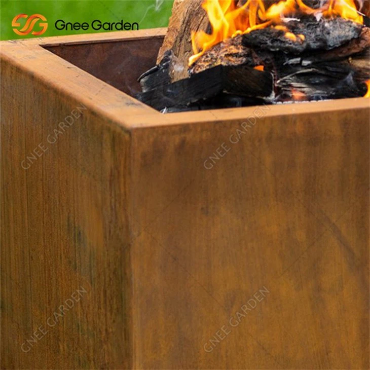 Outdoor Woodburning Corten Steel Firepit