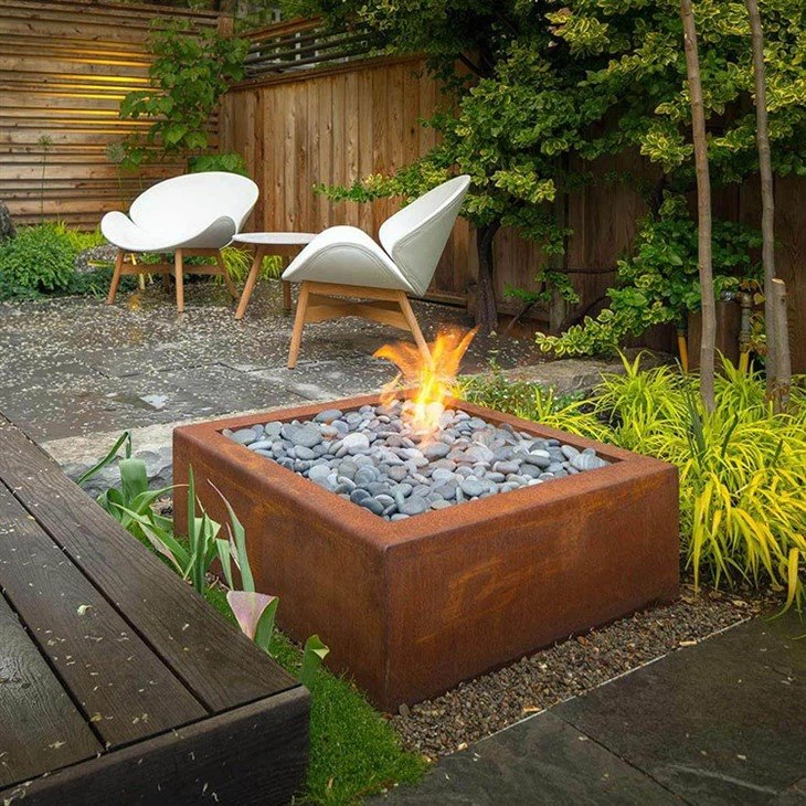 Propane Corten Steel Firepit-feedback