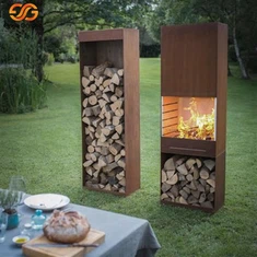 Corten Steel Vanjski samostojeći kamin