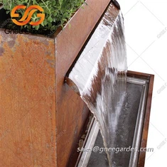 Corten Steel Sphere Water Feature