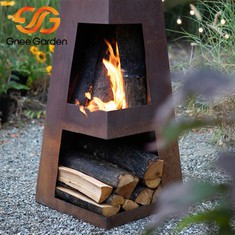 Corten Steel Kamin na drva