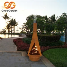 Drveni kamin Corten Steel