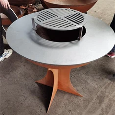 GN-BBQ-210 Corten čelični roštilj za roštilj sa odvojivom bazom