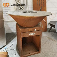 Vanjski popularni na drva metalni vatra Roštilj prijenosni sastavljen Corten čelični roštilj