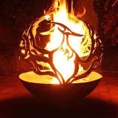 Steel Ball Metal Crafts Laser Cutting Ball Outdoor Skulptura ,corten Steel Crafts