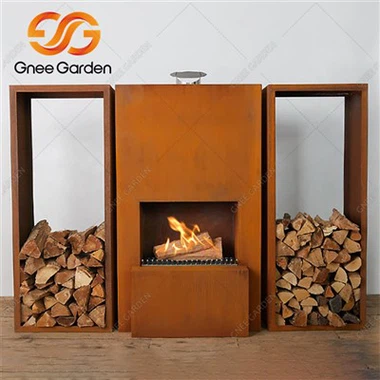 Weathering Steel Kamin na drva