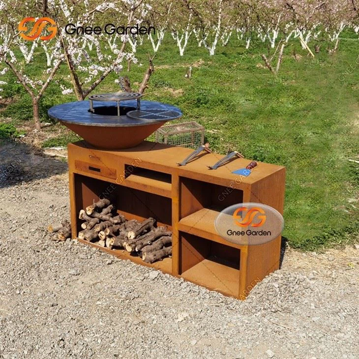 Outdoor Bbq Plancha Grill Multi Fuel Wood Burning Boiler Stove Wood Fire Bbq Grill