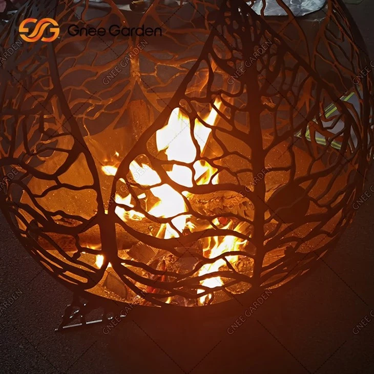 Garden Sphere Rust Metal Corten Steel