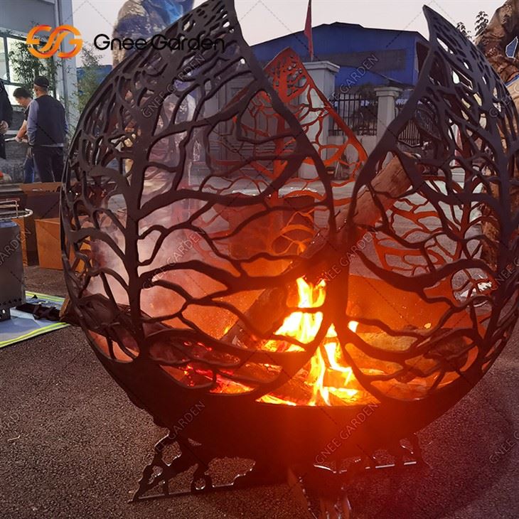 Garden Sphere Rust Metal Corten Steel