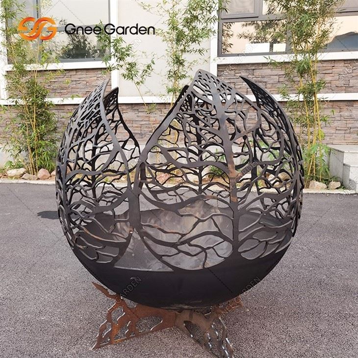 Garden Sphere Rust Metal Corten Steel