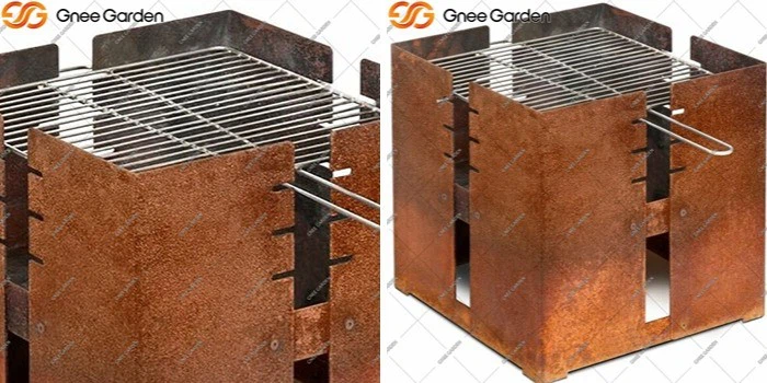 Corten steel charcoal bbq grill Corten steel charcoal bbq grill
