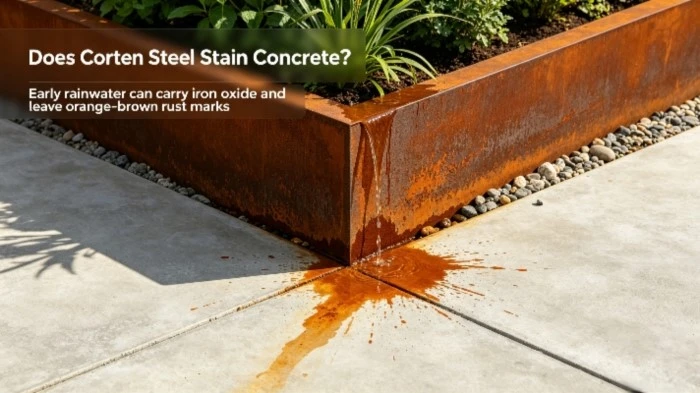Does Corten Steel Stain Concrete Does Corten Steel Stain Concrete